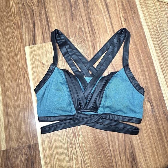 Her Universe Other - Marvel Loki Sports Bra Womens Small Teal Black Strappy Crossback Her Universe